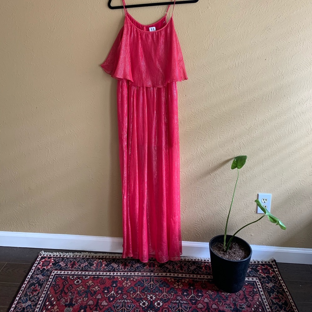 Sheer metallic dress